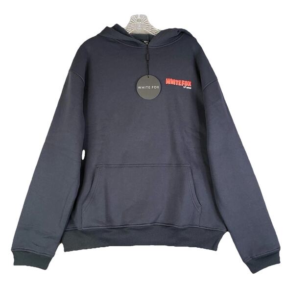 White Fox 11th Street She's So Lucky Oversized Hoodie M/L Leopard Splice New - Picture 1 of 10